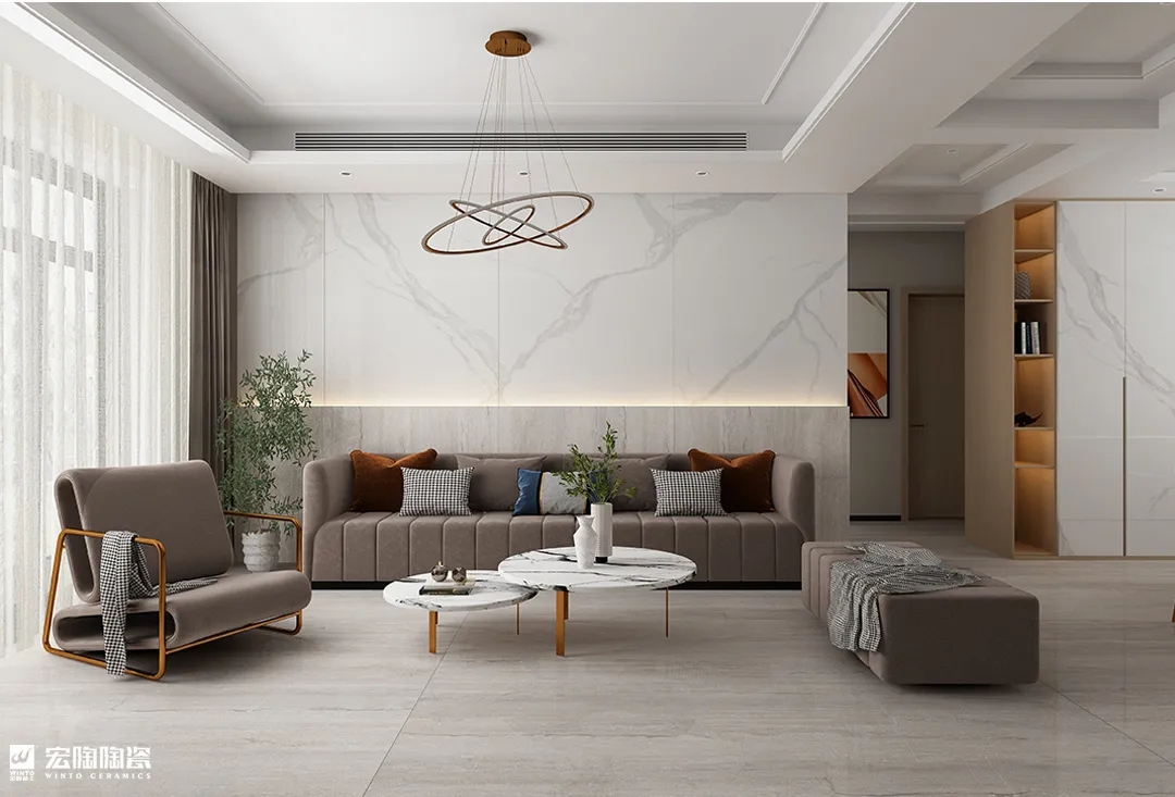 太阳城官网9-TPG2412A007瓷砖1200×2400×9mm轻奢极简装修效果图