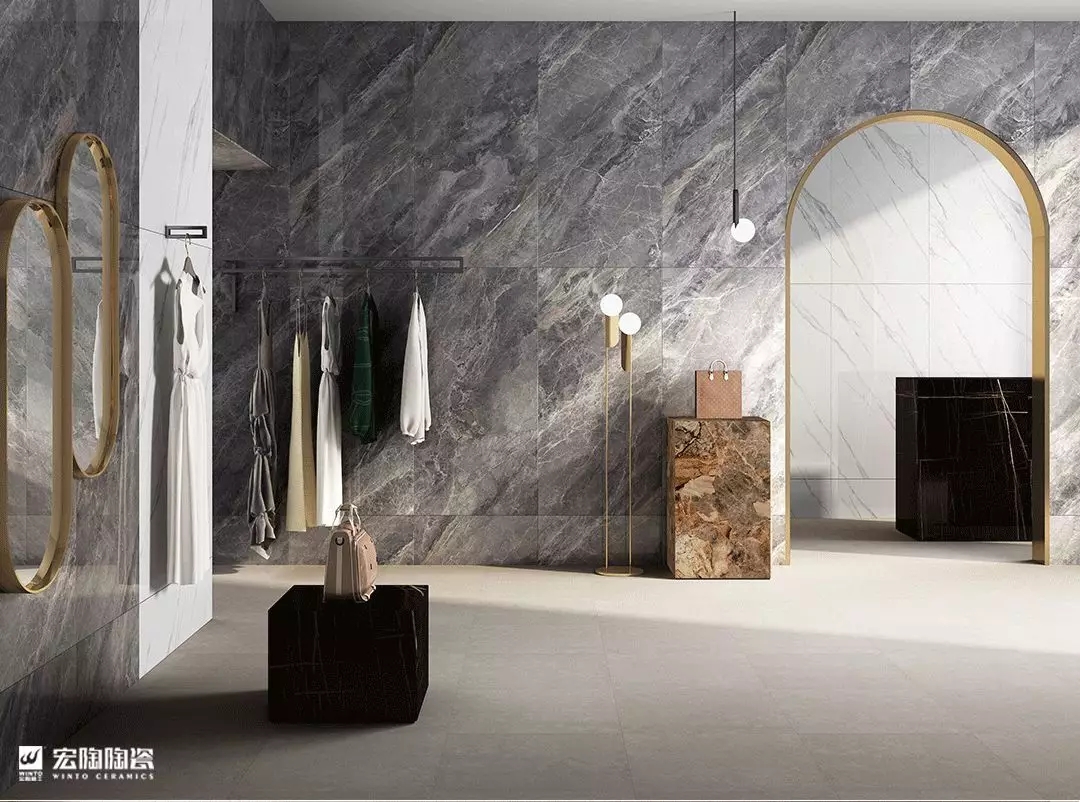 太阳城官网璇玑灰TPEBM157005瓷砖地砖装修效果图