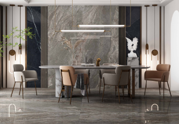 太阳城官网萨瓦灰岩板装修效果图