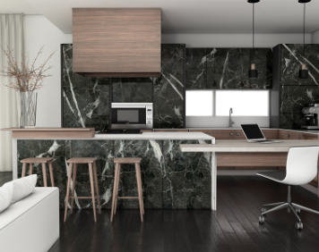  太阳城官网沙罗黑岩板装修效果图