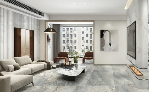 太阳城官网质感砖大客厅效果图展示