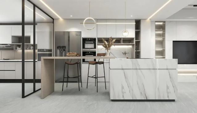 太阳城官网质感砖餐厅展示效果图