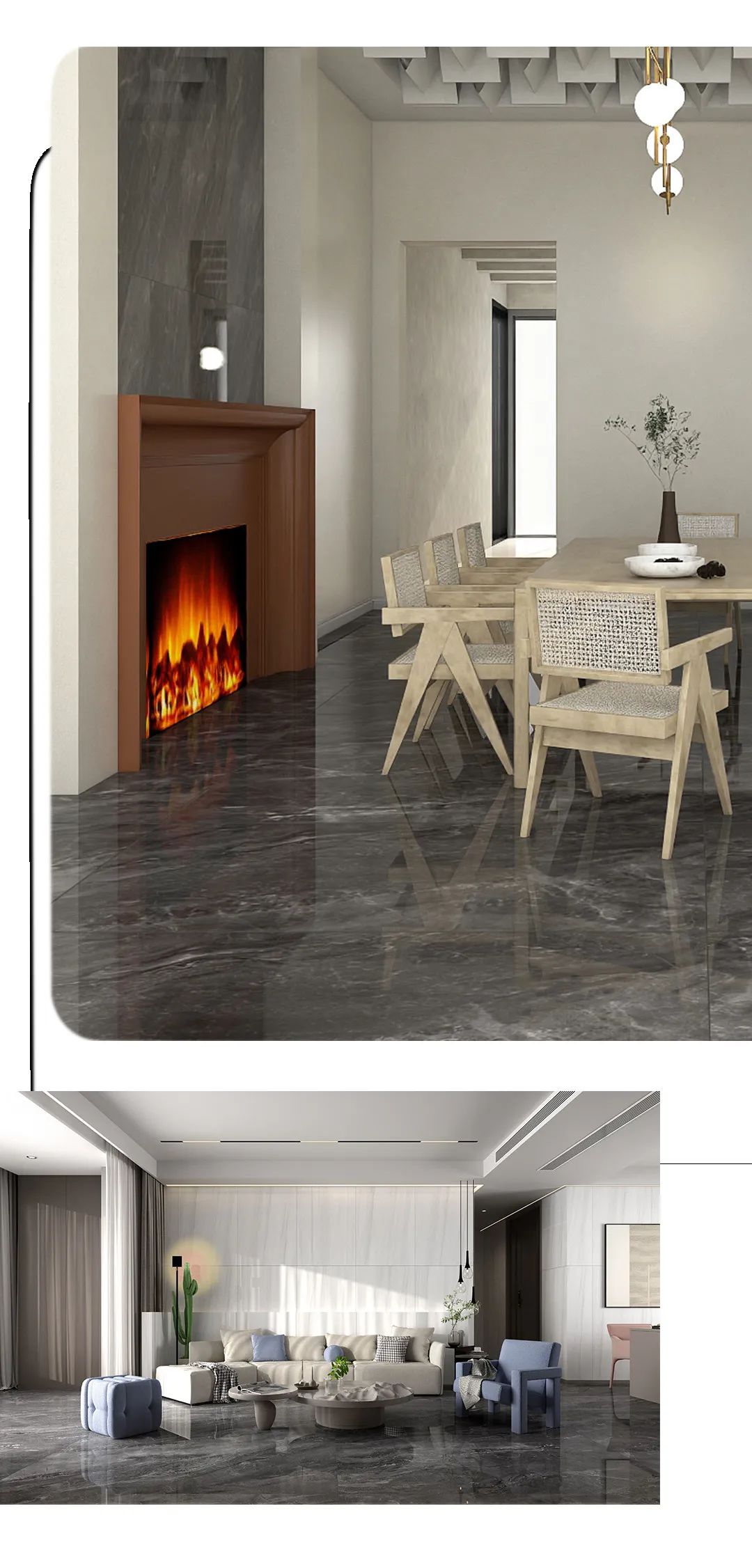 太阳城官网900x1800mm陶瓷大板倪克斯黑装修效果图