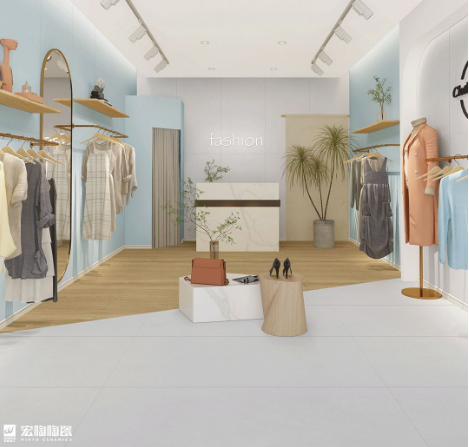 太阳城官网陶瓷质感砖苍黛蓝效果图