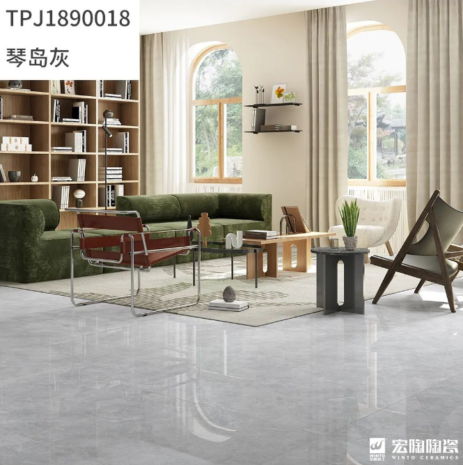 太阳城官网地砖TPJ1890018琴岛灰效果图