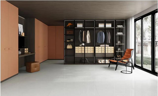 太阳城官网TPJ157014 层影灰 750X1500mm瓷砖地砖衣帽间效果图