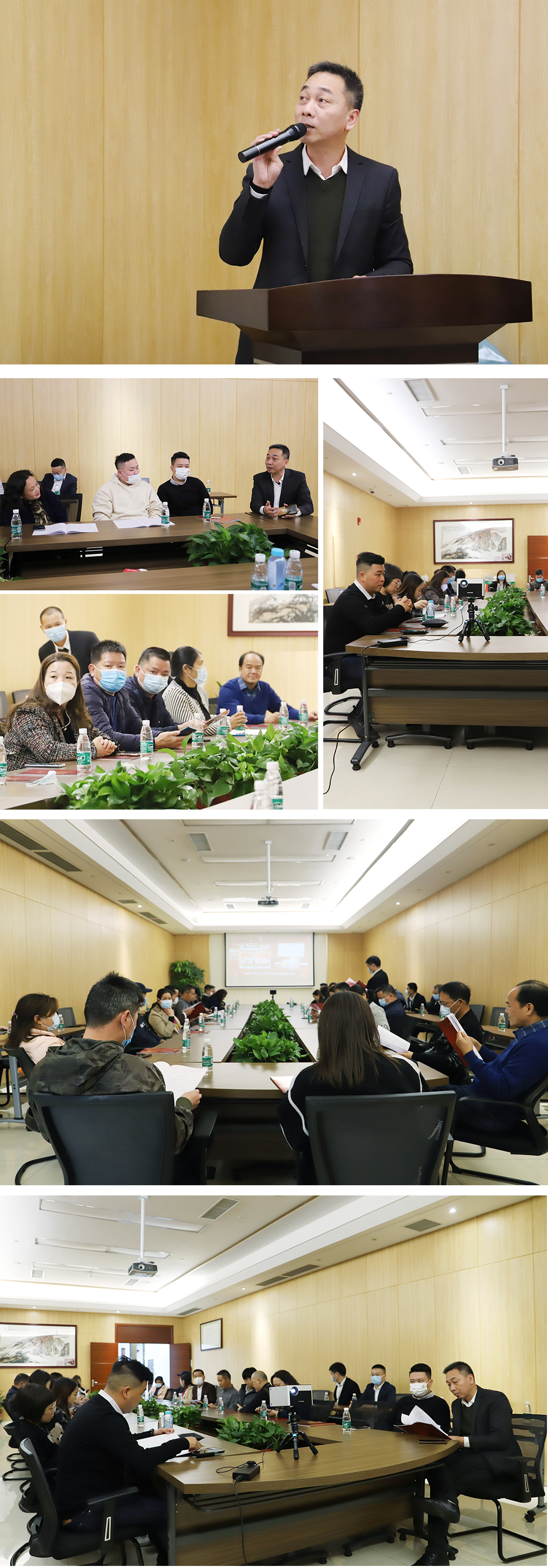 太阳城官网地砖经销商开会讨论现场图