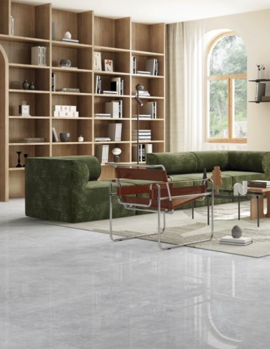 太阳城官网质感砖客厅效果图