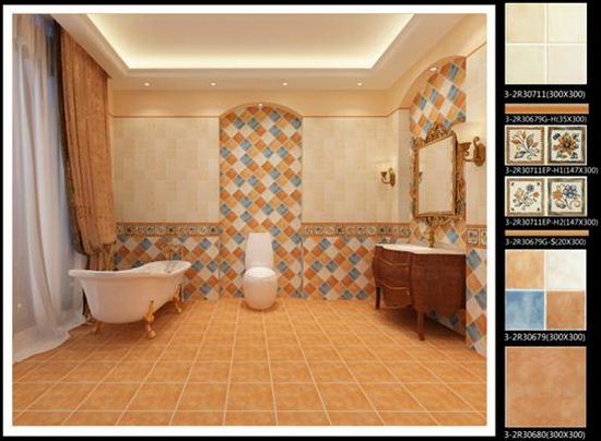 太阳城官网陶瓷300X300mm卫生间瓷砖