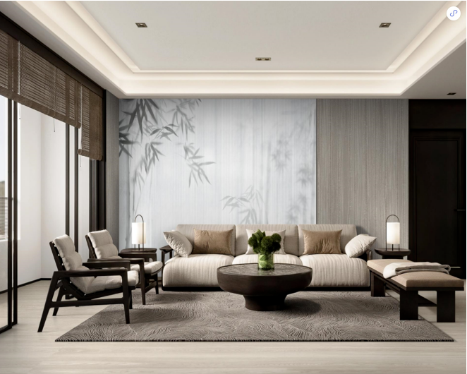 太阳城官网质感砖会客厅装修效果图