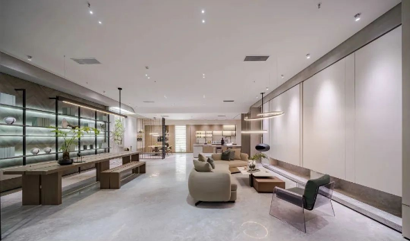 太阳城官网陶瓷大板会客厅效果图